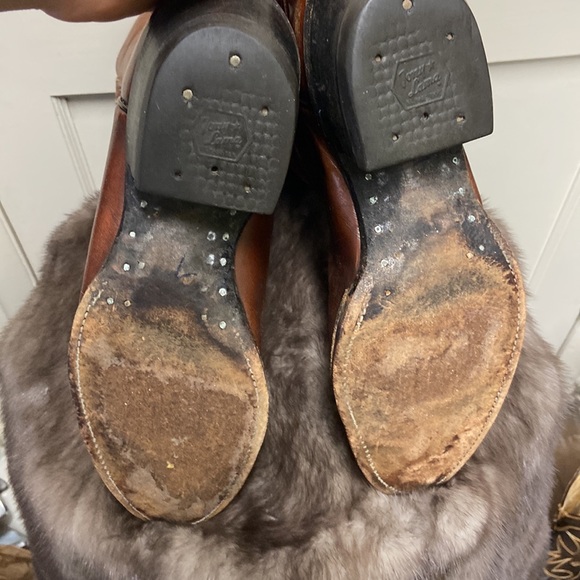 Vintage Tony Lama Brown Boots sz 9 - Picture 6 of 9